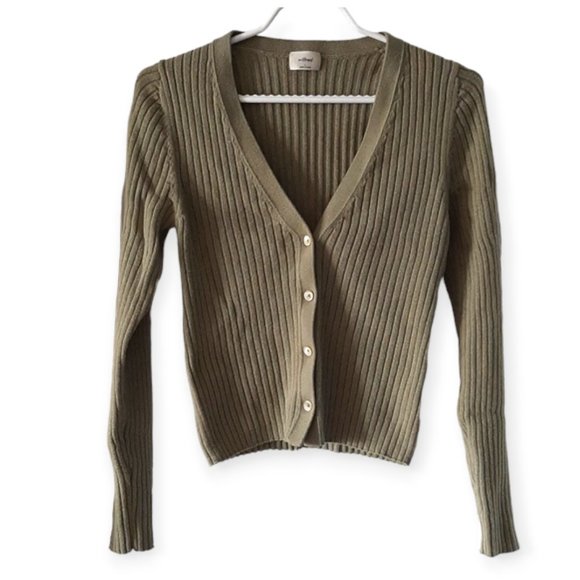 Aritzia Sweaters - Aritzia Wilfred Manila Women's Button Down Cardigan Sage Green | Size L
